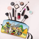 Custom Anime Asterix And Obelix Travel Cosmetic Bag for Women Cartoon Getafix Toiletry Makeup Organizer Beauty Storage Dopp Kit