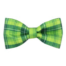50/100pcs St.Patrick's Day Dog Accessories Plaid Style Dog Bow Ties Sliding Pet Dog Collar Accessories Clover Pet Supplies