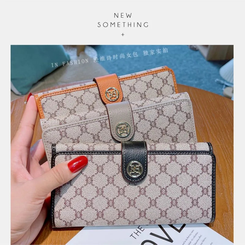 Women's Wallet 2024 New Fashion Wallet Long Design Large Capacity Luxury Wallet Multi functional Card Seat Clutch 10 Card Handba