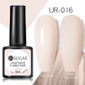 UR SUGAR - Esmalte de uñas en gel semipermanente rosa nude con purpurina, color sólido, 7,5 ml, para manicura semipermanente UV LED