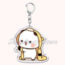 Llavero con diseño de Bubu Dudu, pareja de enamorados, oso panda, accesorios para bolso, colgante, joyería, regalos para amantes.