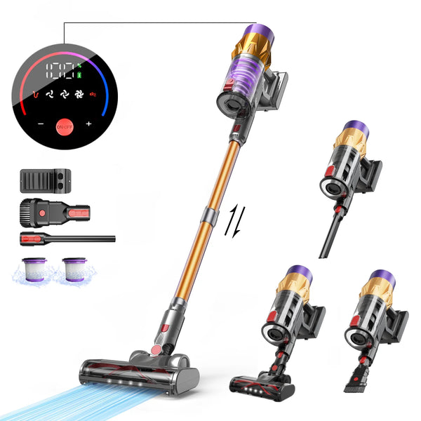 V18 Wireless Handheld Vacuum Cleaner 45kPa 550W Powerful 6 in 1 Cordless Vacuum Cleaner LED Display Handheld Sweeper Machine