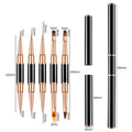 5Pcs Black Double head Nail Art UV Gel Extension Brushes Painting Tools French Stripe Drawing Liner Pen Manicure Accessoires