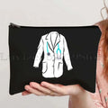 Anatomy Medical Nursing Student Nurse Doctor Flower Stethoscope Brain Canvas Cosmetic Makeup Toilet Bag Pencil Case Zipper Pouch