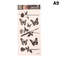 1Sheet Waterproof Temporary Tattoo Sticker 3D Butterfly Theme Fake Tattoo for Women Body Leg Arm Art