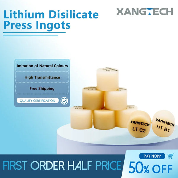 XANGTECH 5pcs New Type Plus Lithium Disilicate Press Ingots for Dental Lab Materials