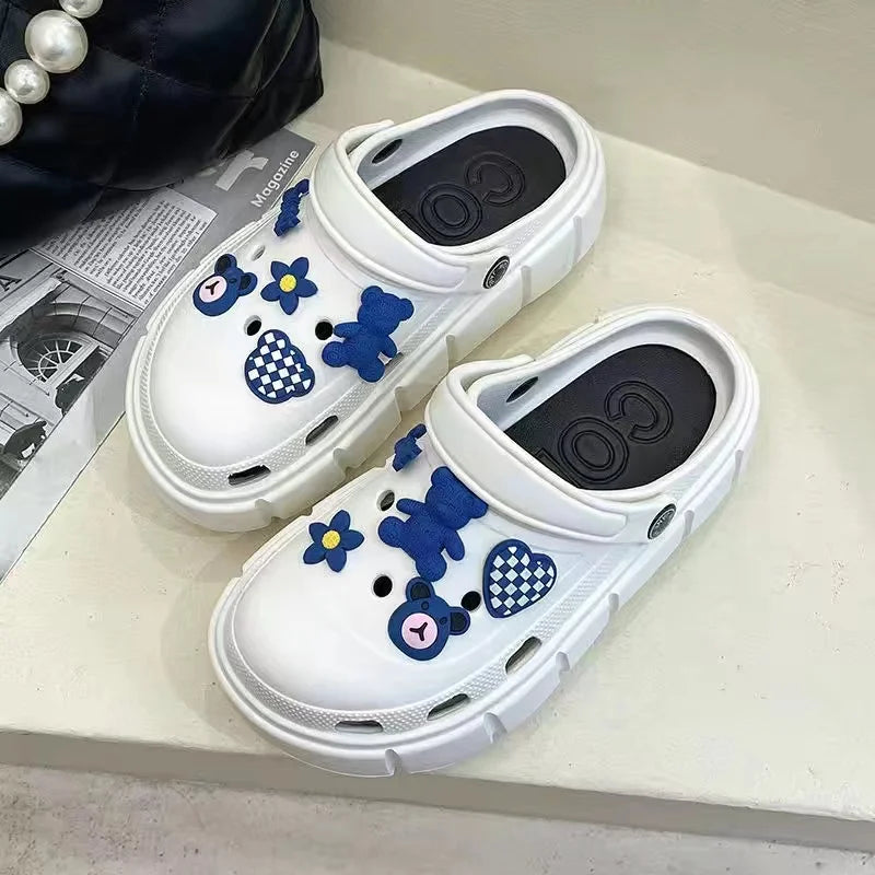 2024 Platform Sandals Summer Women Slippers 6cm Wedges Sandals Outdoor Clogs Thick Street Beach Slide Flip Flops Garden Shoes