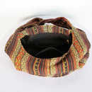 Vintage Bohemian Chic Canvas Shoulder Bag Ethnic Style Large Capacity Handbag Soft Tote Bag Casual Crossbody Bag Female Daily