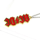 AC DC Logo Pendant Necklace Keychain Rock Band Women Men's Punk Jewelry For Fans Gift