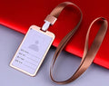 Women Men Bank Credit Card ID Holder Aluminium Alloy Business Card Case Work Card Badge Lanyard Holder Protector Cover