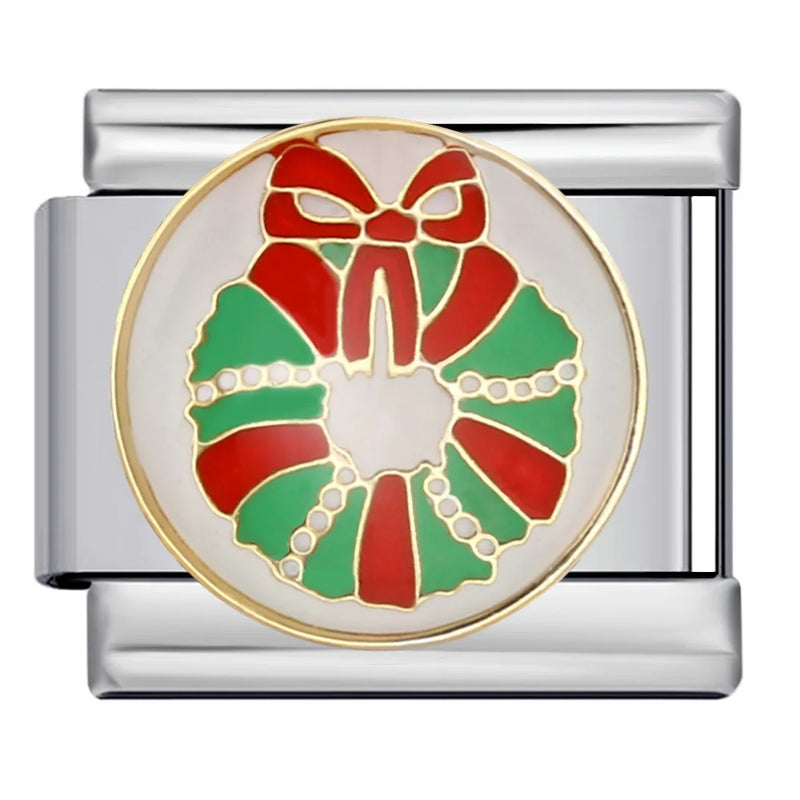 2024 New Christmas Tree gift Snowflake Snowman Old Man Italian charm module Link fit for 9mm bracelet making DIY jewelry
