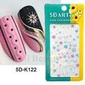5D Nail Sticker Christmas Nail Art Snow Bird Gingerbread Man Design Santa Cartoon Sliders Winter White Decals Wrap FB5DK098-103