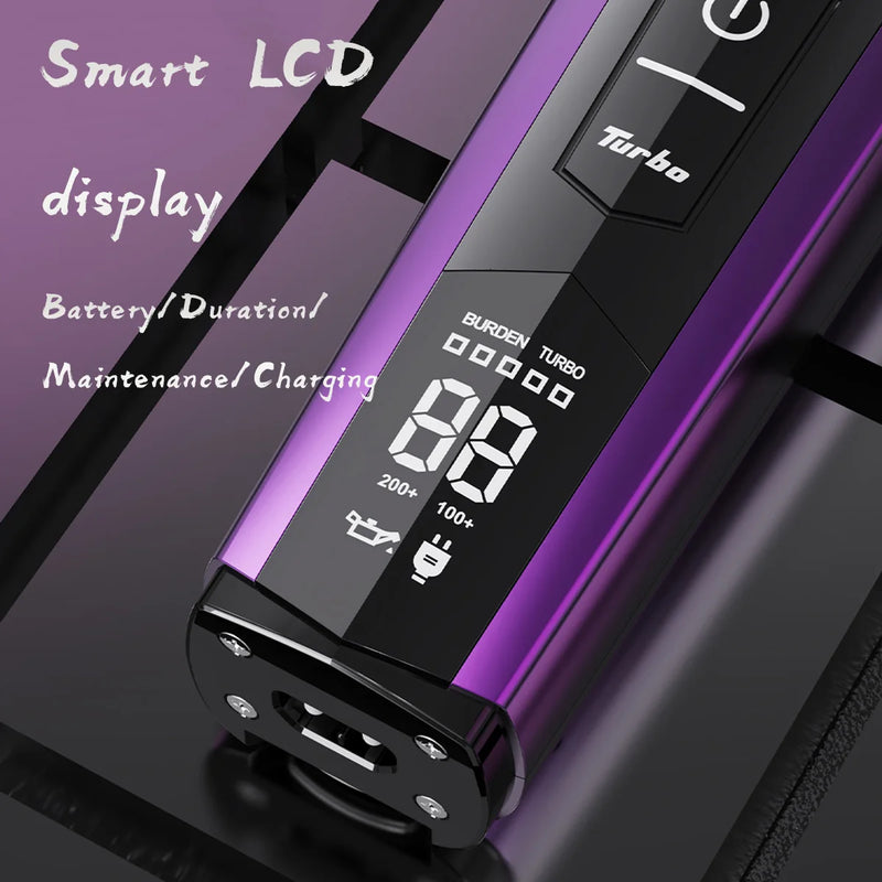 Cortadora de pelo eléctrica profesional KULILANG R77F con cabezal de aceite degradado, color morado, cuchilla FADE chapada en titanio, 7200 rpm, para peluquería