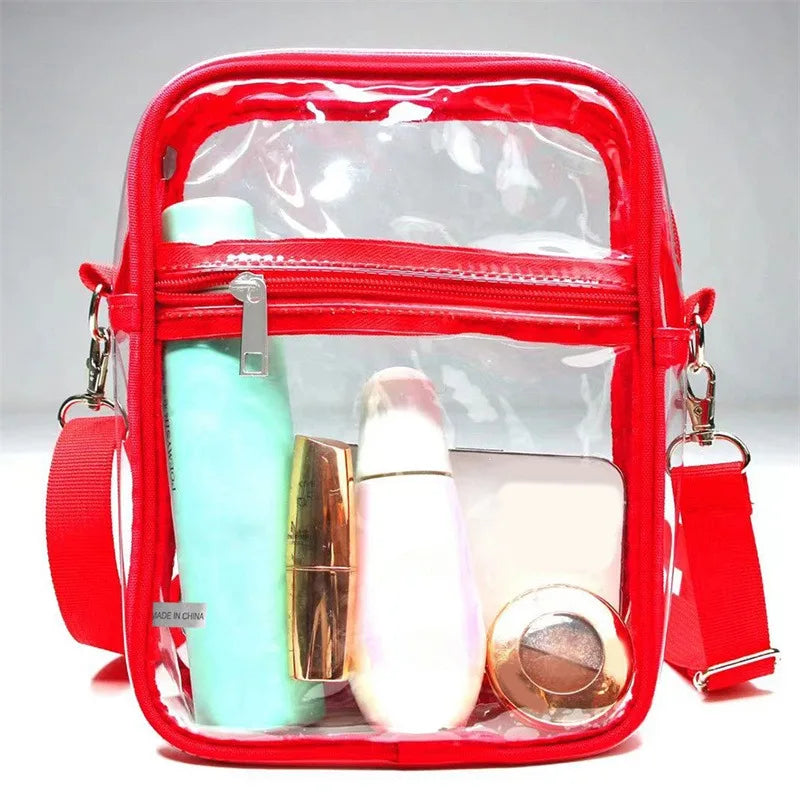 Large Clear Messenger Bag: Adjustable Shoulder Strap Sports Shoulder Bag For Work, Business, & Traveling