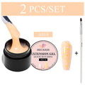 2/3pcs Extension Nail Polish Set Clear White Pink Gold Foil Glitter Quick Builder Gel Uv Led Nail Glue Nail Tips Extension Kit