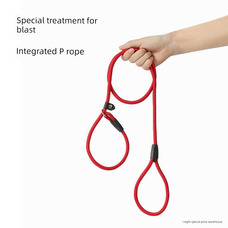 Cross-Border New Arrival Dog Rope Explosion-Proof P Chain Dog Walking Hand Holding Rope Anti Breaking Loose Dog Chain Medium Large Dog Dog Chain Dog Leash