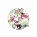 58mm Round Cartoon Brooches Kanroji Mitsuri Pins Anime Badge for Backpack Accessories Hat Decoration HD Print Handmade Gifts