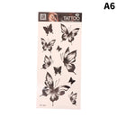 1Sheet Waterproof Temporary Tattoo Sticker 3D Butterfly Theme Fake Tattoo for Women Body Leg Arm Art