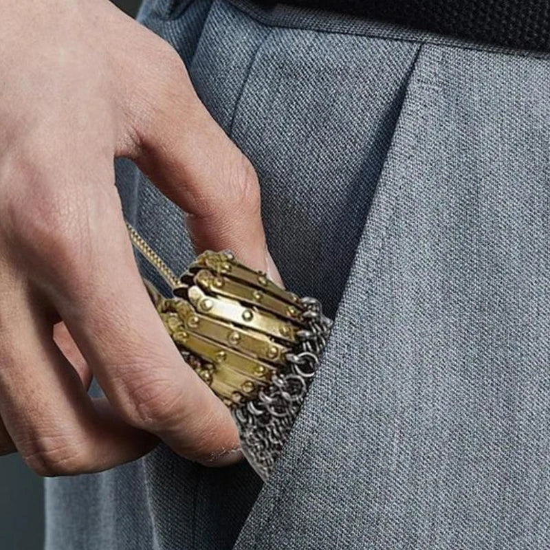 NEW High-End Handmade 1920's English Coin Purse Retro Collectio Collectible Antique Coin Stainless Medieval Steel Purse Gifts