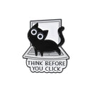 I'M A PURRGRAMMER Enamel Pins A Computer Cat That Loves Work Brooches Lapel Badge Backpack Funny Animal Punk Jewelry Gift