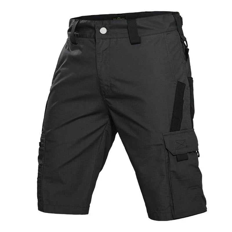 Mens Cargo Shorts Summer Tactical Cropped Trousers Outdoor Waterproof Multi-pocket Bermudas Pants Camo Ripstop Hiking
