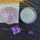 1Jar Aurora Chameleon Snowflake Ultra-Thin Iridescent Nail Sequins Holographic Opal EyeShadow Ice Glitter Nail Chameleon Flakes