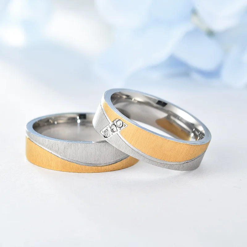 SOHOT  Titanium Steel Variety Couple Ring Jewelry For Lovers' And Unisex Punk Fashion Simple Travel Wedding Party Gift Wholesale