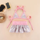 INS Fashion Dress Set for Dogs Summer Pet Cat Clothes Sexy Girls Pet Bikini Swimsuit for Small Dog Yorkshire Terrier Puppy Skirt