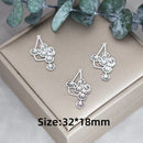 3pcs Vintage Lotus Flower/Potted Plant/Maple Leaf Art Line DIY Tassels Earrings Necklace Jewelry Making Titanium Steel Pendant