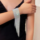 Luxury Bling Crystal Rhinestone Bracelets for Women Silver Color Elegant Bridal Wedding Jewelry