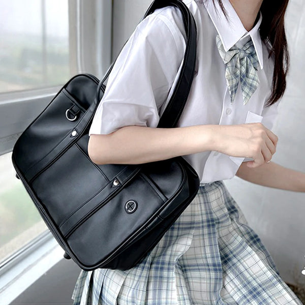 Japanese two-dimensional student JK uniform bag girl PU schoolbag COS wear-resistant waterproof one-shoulder Messenger handbag