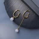 French Retro Ear Bone Clip Asymmetric Earrings Japanese Simple Ear Hanging Without Ear Hole Ear Clip