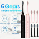 Xiaomi Electric Ultrasonic Toothbrush Six Speed Mode Home Soft Hair USB Charging Waterproof Adult Tooth Automatic Couple Set
