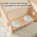Cat House with Cat Bowl indoor Furniture Cat House Durable Anti-scratch Cat House, Cozy Cat indoor House Easy to Assemble