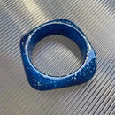 Hyperbole Blue Acrylic Resin Irregular Geometry Square Large Cuff Bracelet Charm Wide Thick Bangle For Women Summer Jewelry Gift
