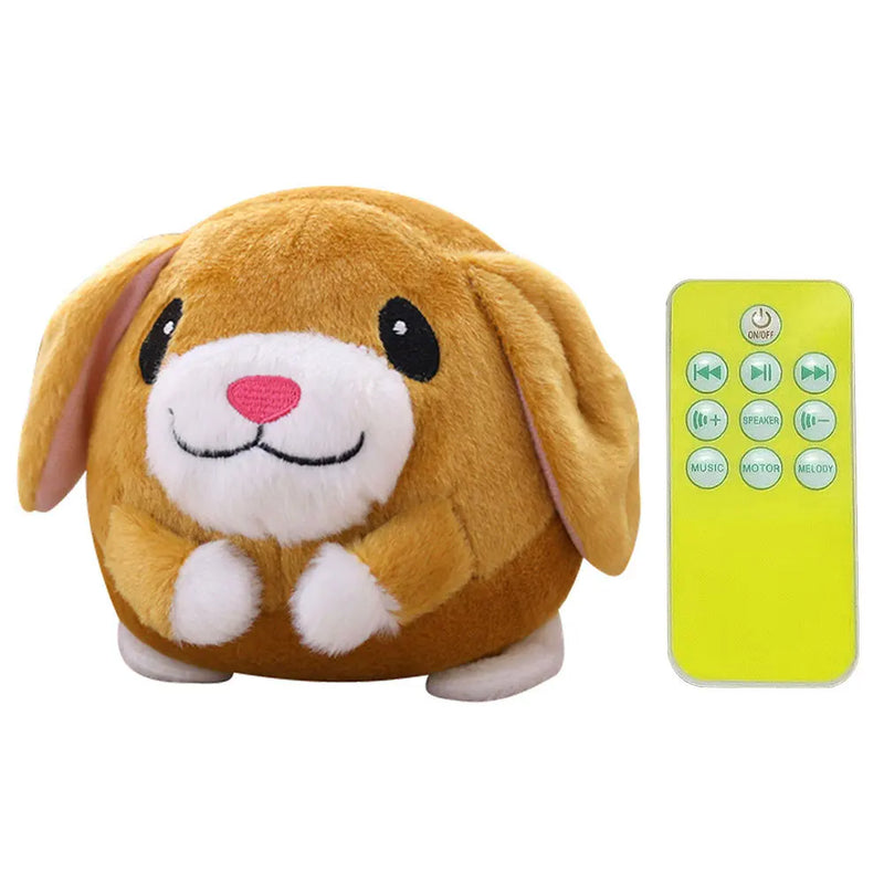 Electronic Pet Dog Toy Music Vibration Bouncing Jump Ball Toys Singing Talking Interactive Plush Doll Gifts for Dogs and Cats