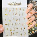 1 Pc Nail Strip Stickers Black/Gold/Rose Gold/Silver Metal Strip Tape Nail Art Adhesive DIY Foil Tips Nail Sticker Decals NK11