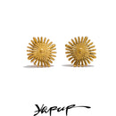 Yhpup 316L Stainless Steel Small Flower Daily Stud Earrings for Women Waterproof Metal Versatile Attractive Jewelry Gift