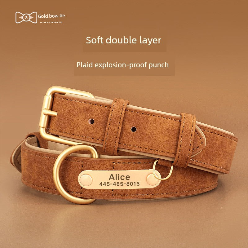 Medium-Sized Dog Jarre Aero Bull Corgi Double Layer Anti-Strangulation Dog Collar