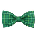 50/100pcs St.Patrick's Day Dog Accessories Plaid Style Dog Bow Ties Sliding Pet Dog Collar Accessories Clover Pet Supplies