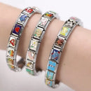 Sweet Red Cherry Bow Knot Heart Pendant Cherry Italian Charm Links Fit 9mm Stainless Steel Bracelet Women Jewelry DIY Making