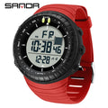 SANDA Men's Electronic Watch Outdoor Sports LED Analog Digital Alarm Clock Chronograph Multifunction Waterproof Men's Wristwatch