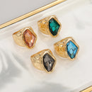 Anslow Fashion Jewelry Personalized Design Irregular Crystal Women Party Accessories Charms Elegant Finger Ring Wholesale Cheap