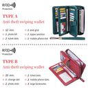 High Quality Women Wallet RFID Anti-theft Leather Wallets For Woman Long Zipper Large Ladies Clutch Bag Female Purse Card Holder