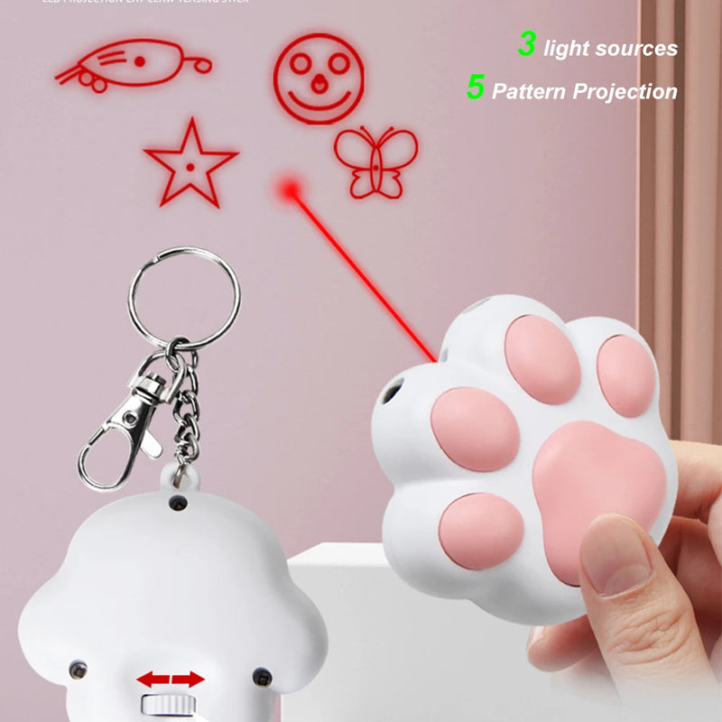 Cat Toys 5 Adjustable Patterns Laser Pointer USB Rechargeable Training Chaser Interactive Toy for Indoor Cats Dogs Pets
