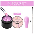 2/3pcs Extension Nail Polish Set Clear White Pink Gold Foil Glitter Quick Builder Gel Uv Led Nail Glue Nail Tips Extension Kit