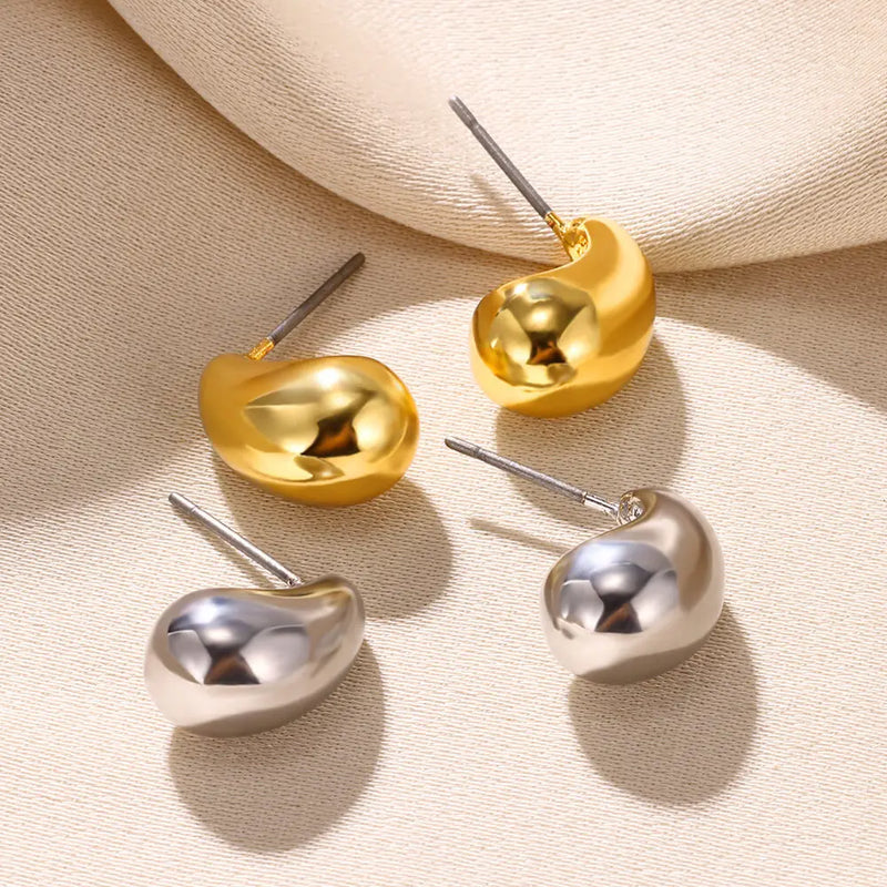 Gold Color Love Heart Earrings For Women Bow Stud 2023 Trend Simple Knot Earrings Piercing Fashion Jewelry Valentine's Day Gifts