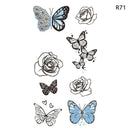 1Sheet Waterproof Temporary Tattoo Sticker 3D Butterfly Theme Fake Tattoo for Women Body Leg Arm Art