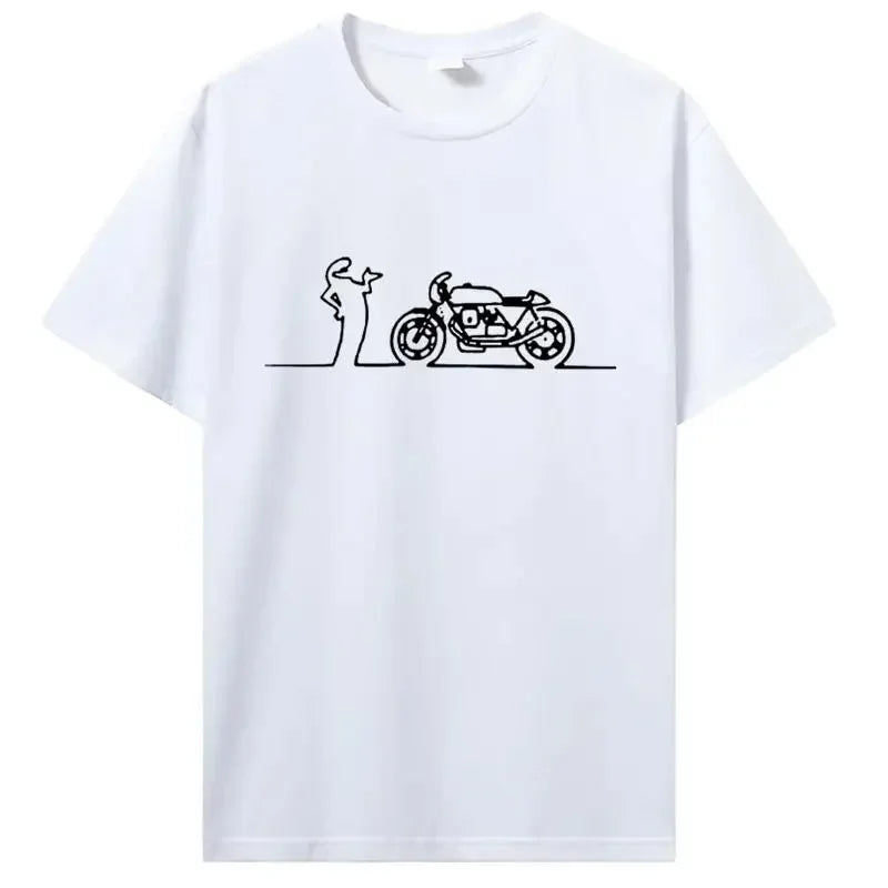 Lovers Moto Guzzi La Linea Guzzisti Nomads T Shirt Hip Hop Tshirt Streetwear Lineman TV Series Clothing Cotton Tees T-Shirt