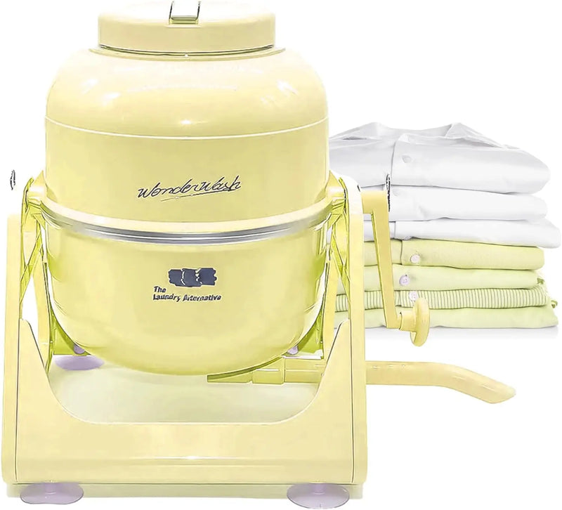 WonderWash Portable Washing Machine for Apartment & Tiny Spaces - Manual Hand Clothes Washer with Retro Design